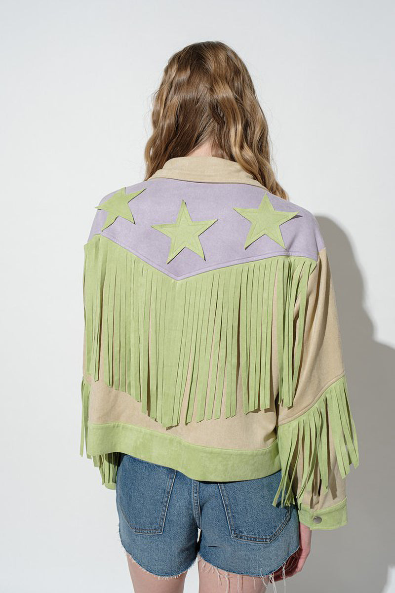 Star Suede Fringe Jacket