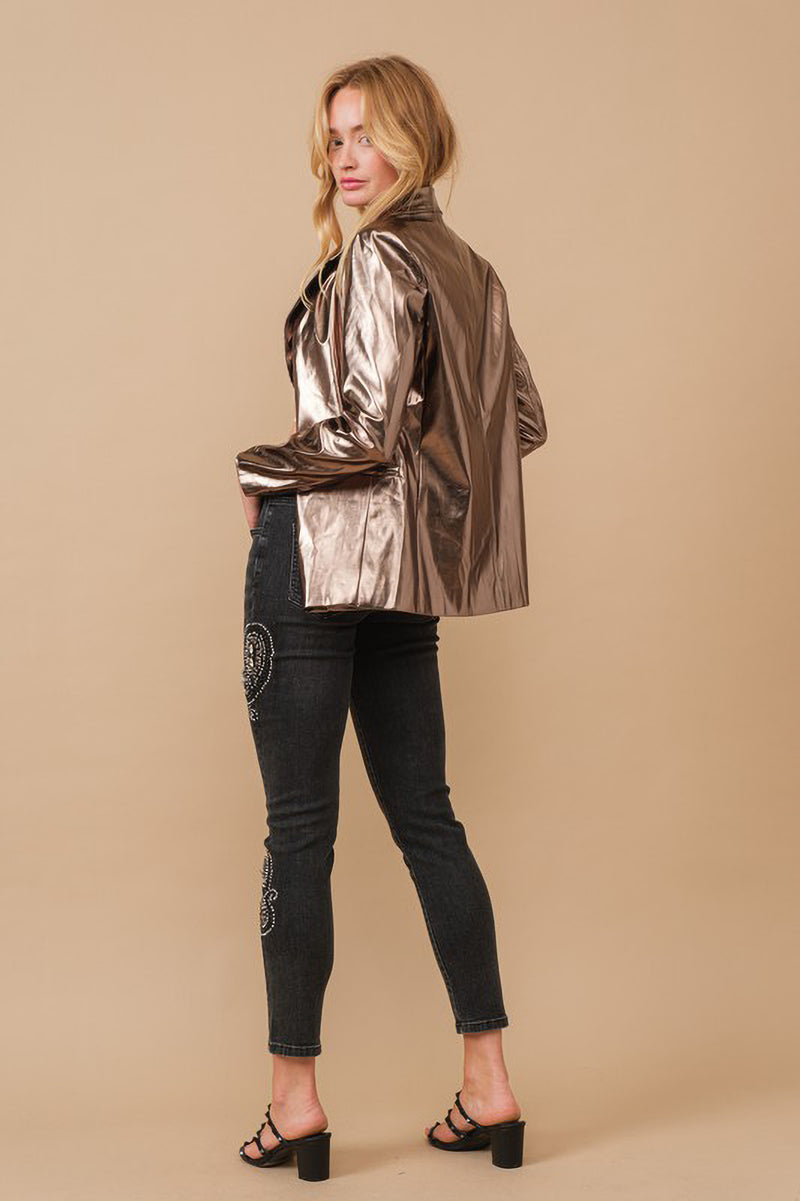 Bronze Metallic Blazer