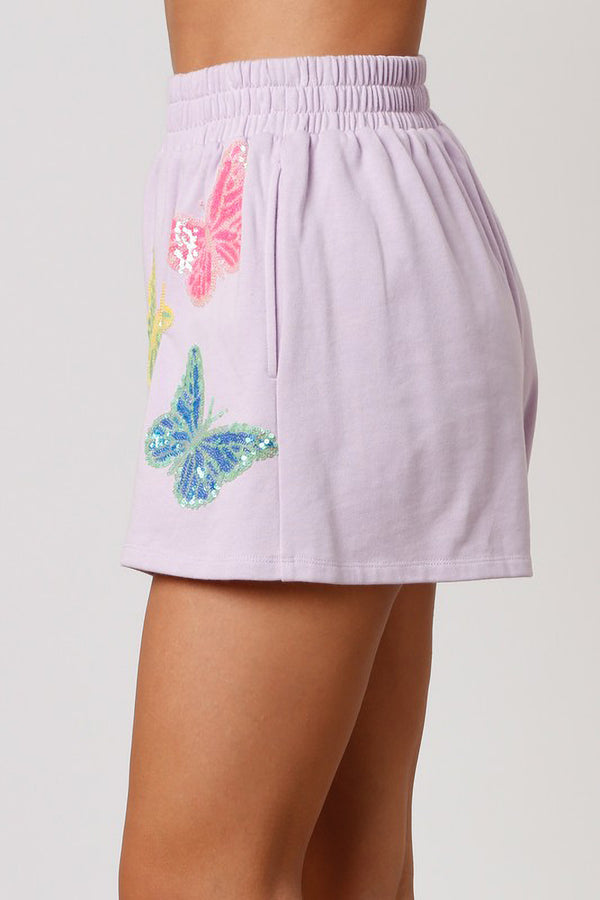 Sequin Butterfly Shorts