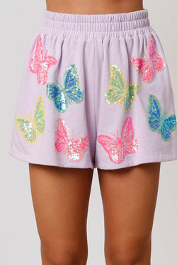 Sequin Butterfly Shorts