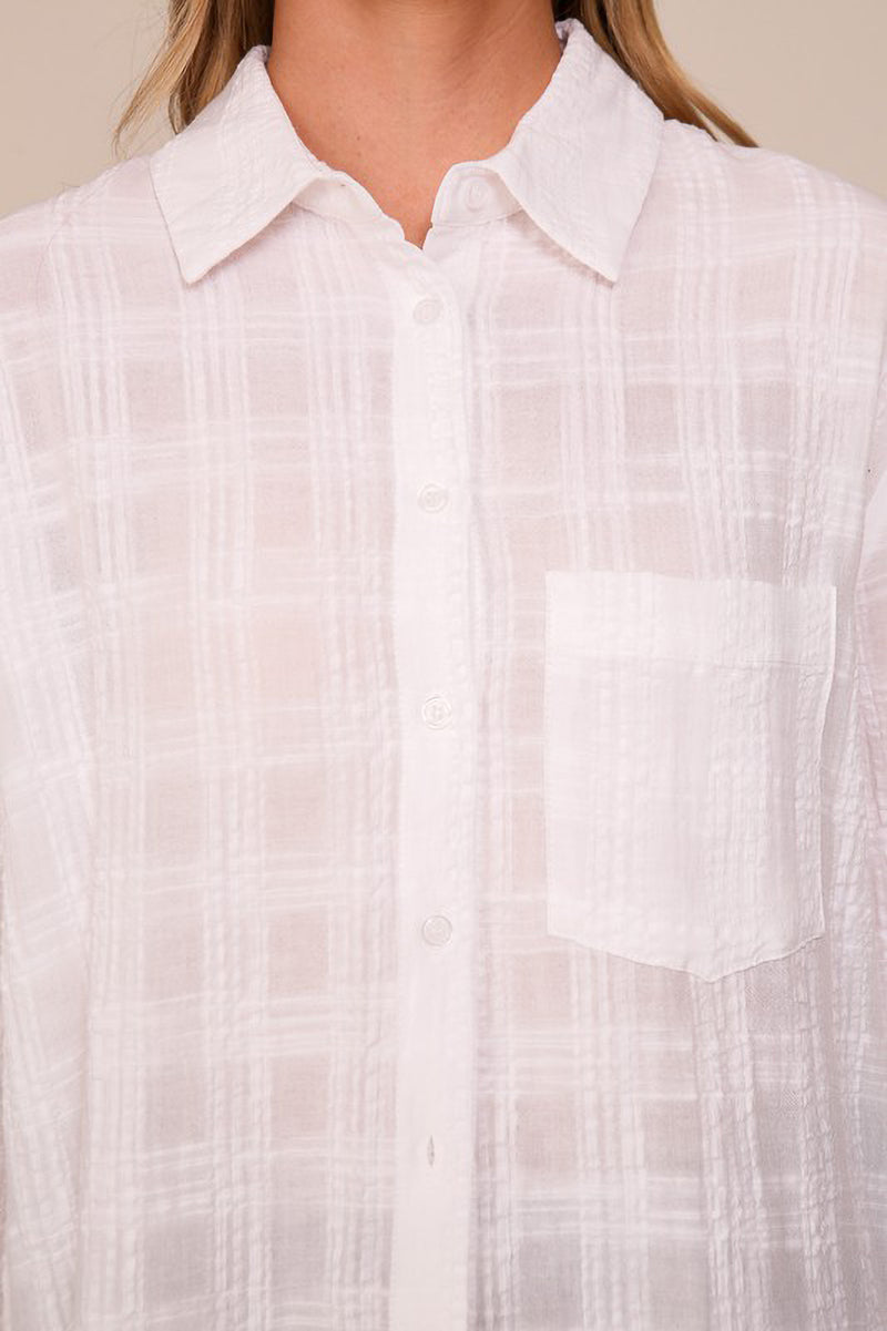 Gingham Collared Button Up