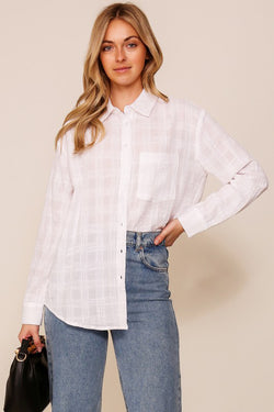 Gingham Collared Button Up
