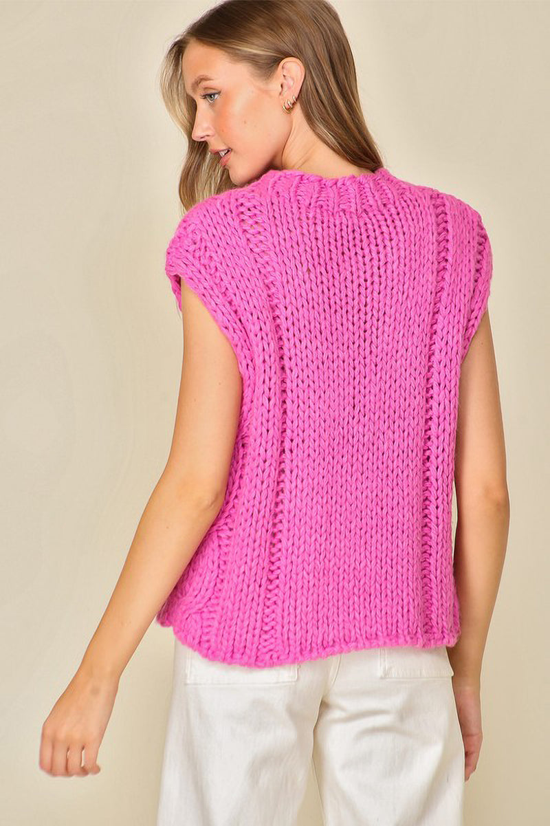Chunky Knit Sweater Vest