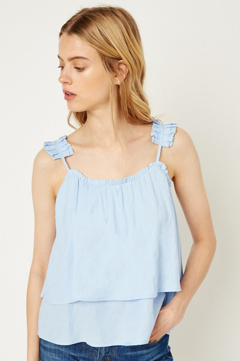 Tiered Ruffle Strap Cami