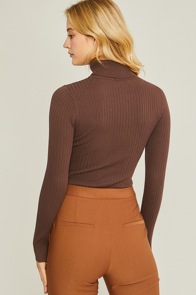 Ribbed Turtleneck Bodysuit