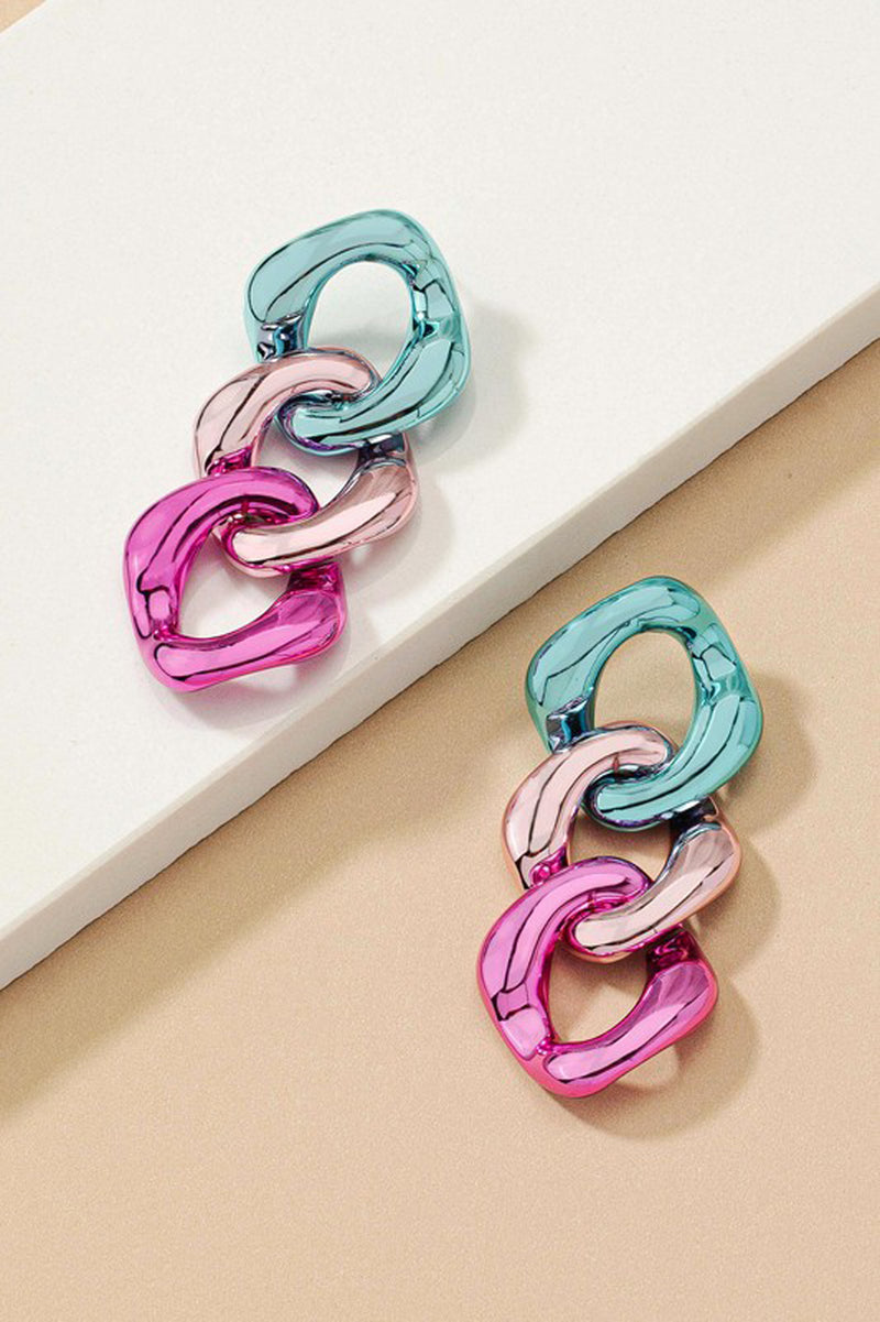 Chunky Metallic Chain Earrings